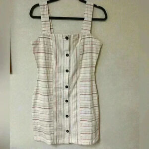 Roxy Snow White River Stripe Dress Womens M